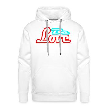 be love - Men's Premium Hoodie - white - Front - Liam (192cm)