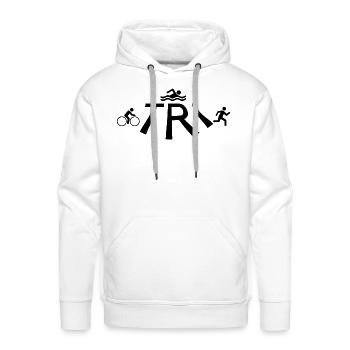 triathlon - Men's Premium Hoodie - white - Front - Liam (192cm)
