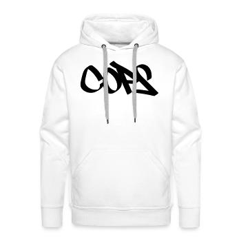 Cops tag - Men's Premium Hoodie - white - Front - Liam (192cm)