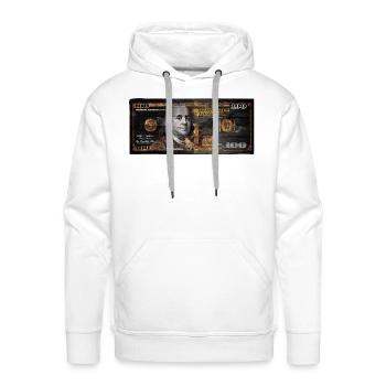 Dollar - Molleton à capuche Premium pour homme - blanc - Devant - Liam (192cm)