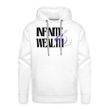 Infinite Wealth - Men's Premium Hoodie - white - Front - Liam (192cm)
