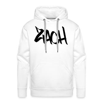 Zach tag - Men's Premium Hoodie - white - Front - Liam (192cm)