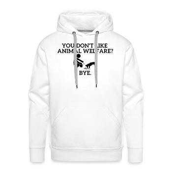Animal Welfare Support gift - Men's Premium Hoodie - white - Front - Liam (192cm)