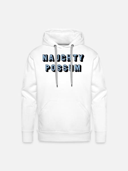 Naughty Possum Harry Jowsey - Men's Premium Hoodie - white