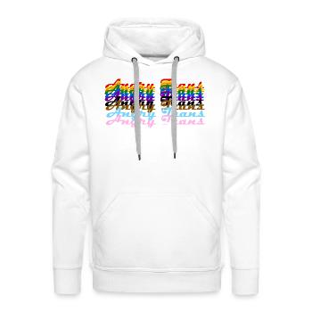Angry Trans - Men's Premium Hoodie - white - Front - Liam (192cm)