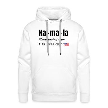 Kamala Meaning - Men's Premium Hoodie - white - Front - Liam (192cm)