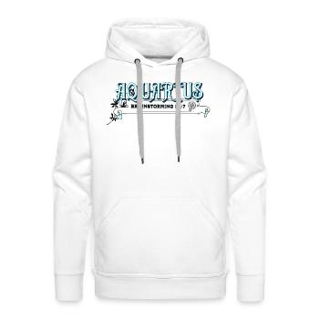 Aquarius Brainstorming 24/7 - Men's Premium Hoodie - white - Front - Liam (192cm)