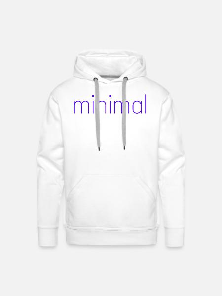minimal. - Men's Premium Hoodie - white