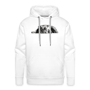 Bulldog - Men's Premium Hoodie - white - Front - Liam (192cm)