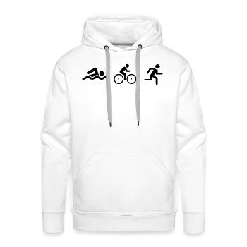Triathlon - Men's Premium Hoodie - white - Front - Liam (192cm)