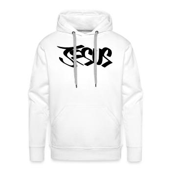 Jesus tag - Men's Premium Hoodie - white - Front - Liam (192cm)