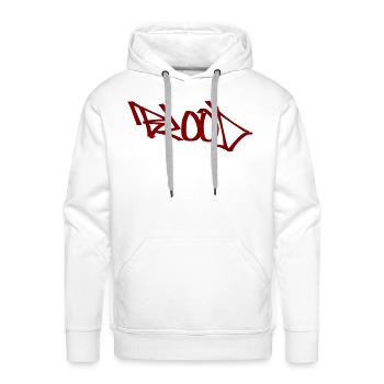 blood tag - Men's Premium Hoodie - white - Front - Liam (192cm)