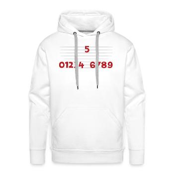 High Five - Men's Premium Hoodie - white - Front - Liam (192cm)