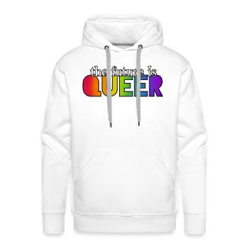 The Future is Queer love - Men's Premium Hoodie - white - Front - Liam (192cm)