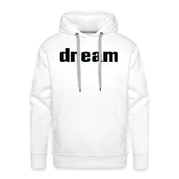Dream - Men's Premium Hoodie - white - Front - Liam (192cm)