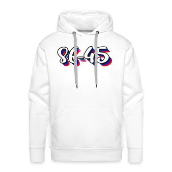 DESIGN8645 Red White And Blue - Men's Premium Hoodie - white - Front - Liam (192cm)