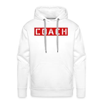 Coach - Men's Premium Hoodie - white - Front - Liam (192cm)