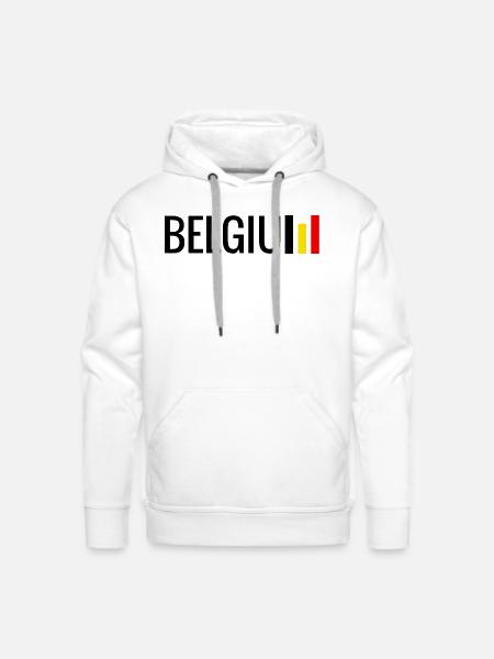 Belgium - Men's Premium Hoodie - white