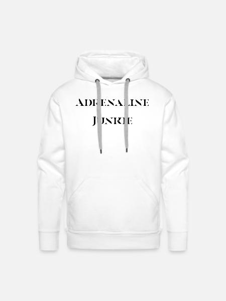 Adrenaline Junkie - Men's Premium Hoodie - white