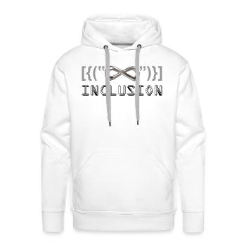 Infinite Inclusion - Men's Premium Hoodie - white - Front - Liam (192cm)
