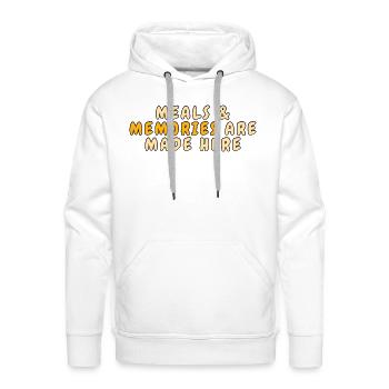 Meals Memories Are Made Here - Men's Premium Hoodie - white - Front - Liam (192cm)