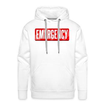 Emergency - Men's Premium Hoodie - white - Front - Liam (192cm)