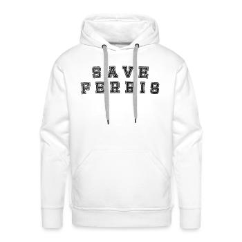 SAVE FERRIS funny - Men's Premium Hoodie - white - Front - Liam (192cm)