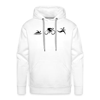 Triathlon - Men's Premium Hoodie - white - Front - Liam (192cm)