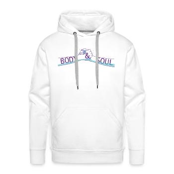 Body and Soul - Men's Premium Hoodie - white - Front - Liam (192cm)