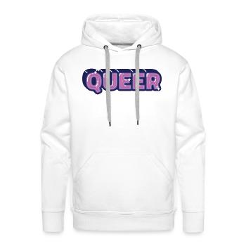 queer - Men's Premium Hoodie - white - Front - Liam (192cm)