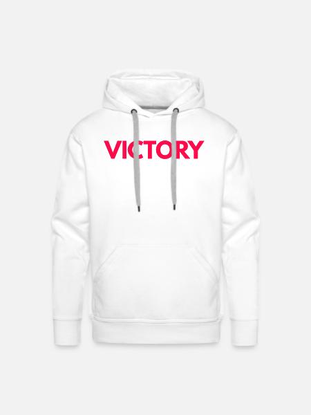 Victory - Men's Premium Hoodie - white