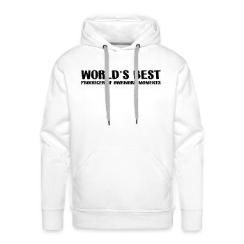 World s Best Producer Of Awkward Moments - Men's Premium Hoodie - white - Front - Liam (192cm)