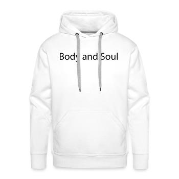 Body and Soul - Men's Premium Hoodie - white - Front - Liam (192cm)