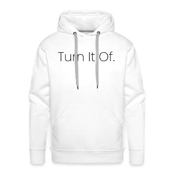 Turn It Of - Men's Premium Hoodie - white - Front - Liam (192cm)