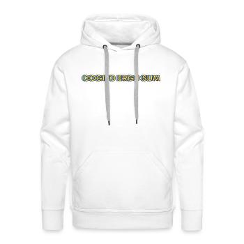 Cogito Ergo Sum Philosophy - Men's Premium Hoodie - white - Front - Liam (192cm)