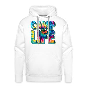 camp life,SUMMER Camp, fall camp,boy scouts,trekki - Men's Premium Hoodie - white - Front - Liam (192cm)
