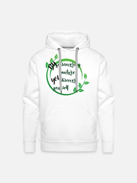 Discovering nature - Men's Premium Hoodie - white