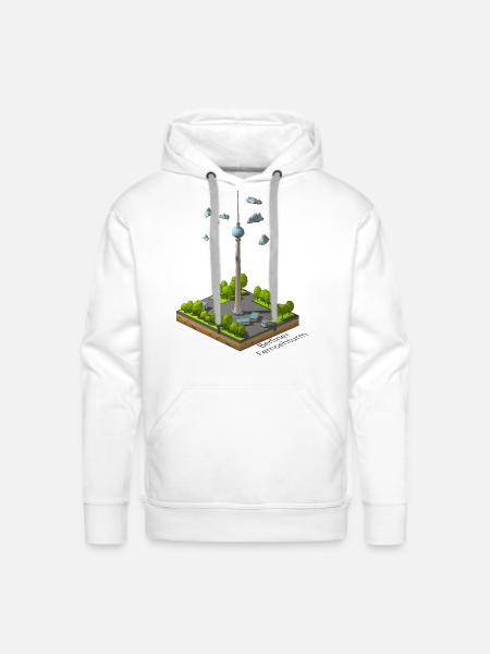 Berliner Ferneshturm - Men's Premium Hoodie - white