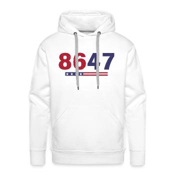 8647 Anti Trump - Men's Premium Hoodie - white - Front - Liam (192cm)