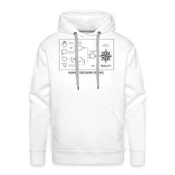 Circuit Hemp Design Engine - Men's Premium Hoodie - white - Front - Liam (192cm)