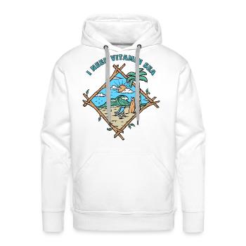 Summer Vibes - Men's Premium Hoodie - white - Front - Liam (192cm)