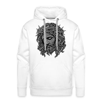 Christ Disciples  - Men's Premium Hoodie - white - Front - Liam (192cm)