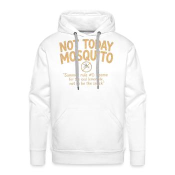 Not Today Mosquito Summer Tee - Men's Premium Hoodie - white - Front - Liam (192cm)