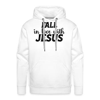 Please provide design image - Men's Premium Hoodie - white - Front - Liam (192cm)