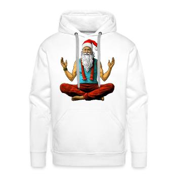 Christmas Yogi - Men's Premium Hoodie - white - Front - Liam (192cm)