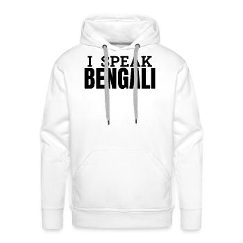 i speak BENGALI - Men's Premium Hoodie - white - Front - Liam (192cm)