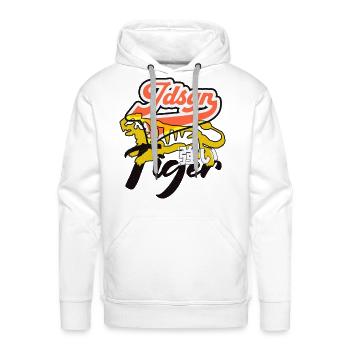 Taktsang Tiger - Men's Premium Hoodie - white - Front - Liam (192cm)