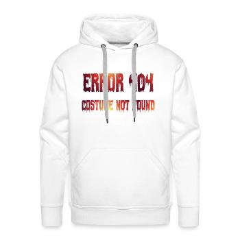 scary Halloween outfit saying costume not found - Men's Premium Hoodie - white - Front - Liam (192cm)
