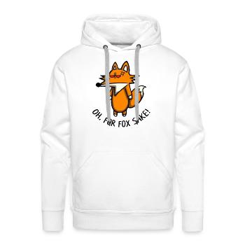 For Fox Sake - Men's Premium Hoodie - white - Front - Liam (192cm)