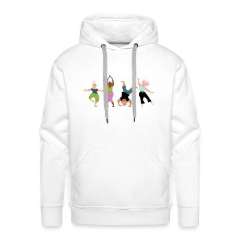 Sports group - Men's Premium Hoodie - white - Front - Liam (192cm)